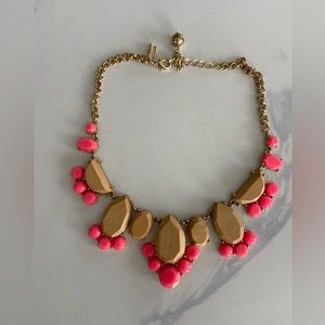 Kate Spade Wood with Pink Trim Necklace